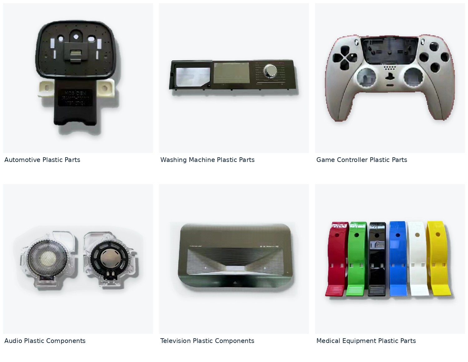 Six product examples from the company brochure